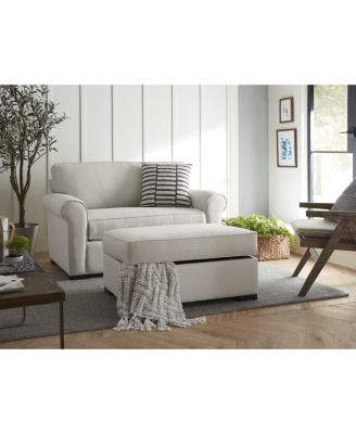 CLOSEOUT! Astra 36" Fabric Chair Bed Storage Ottoman, Created for Macy's