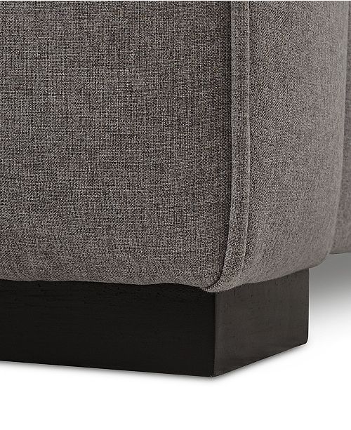 Furniture Callington 89" Fabric 2Piece Feather and Down Reversible Chaise Sectional Sofa