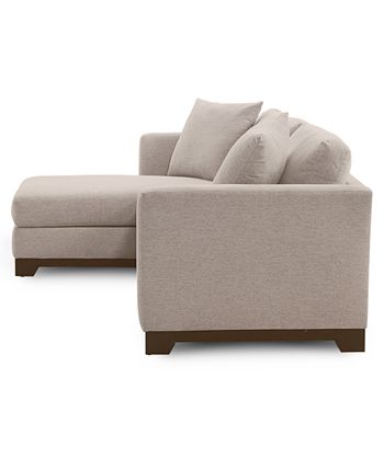 Furniture - Elliot II 107" 2-Pc. Fabric Apartment Sofa Chaise Sectional
