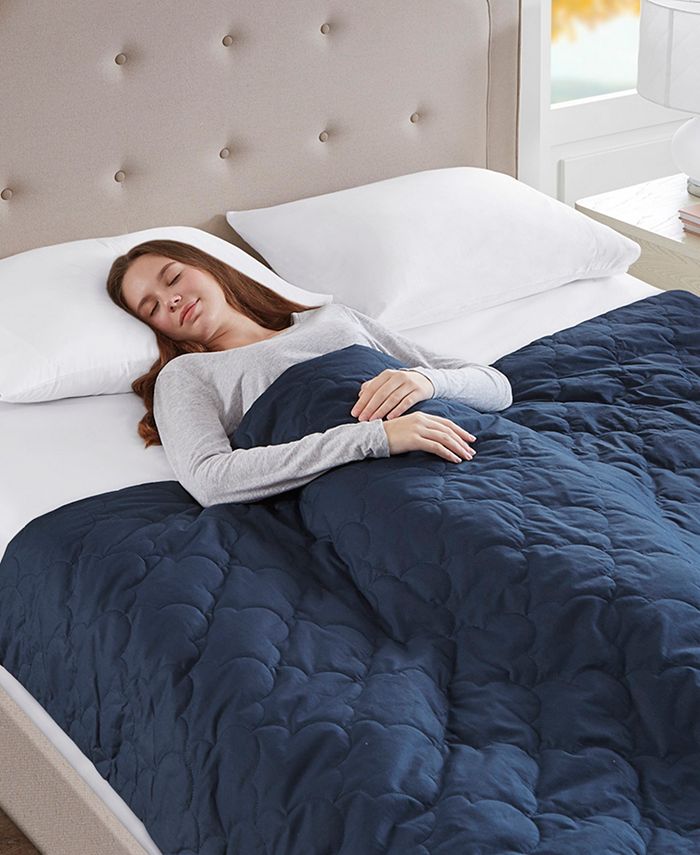 Beautyrest Deluxe 12lb Quilted Cotton Weighted Blanket & Reviews