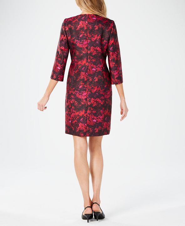 Kasper Printed Topper Jacket & Sheath Dress & Reviews ...