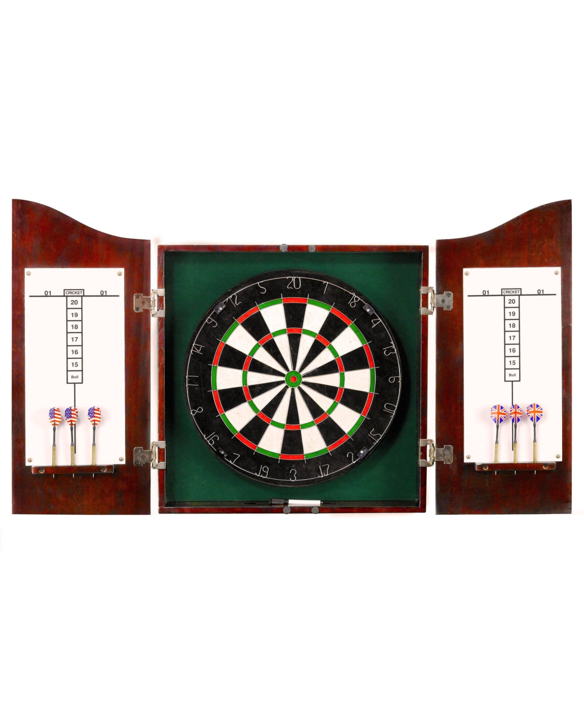 Centerpoint Dartboard and Cabinet Set - Red
