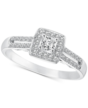 image of Diamond Princess Engagement Ring (1/4 ct. t.w.) in 14k White Gold