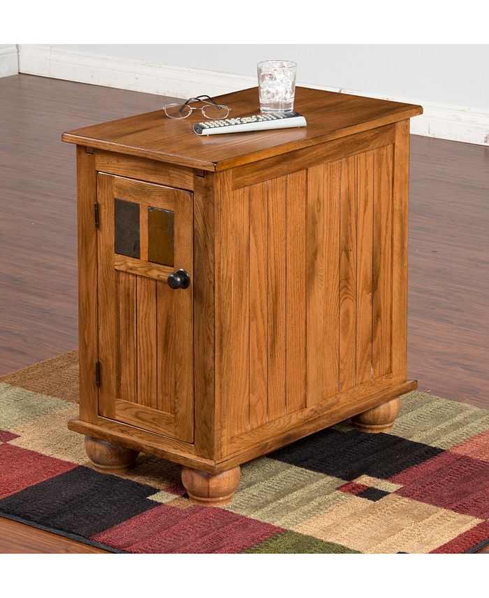 Sunny Designs Sedona Rustic Oak Chair Side Table Macy's
