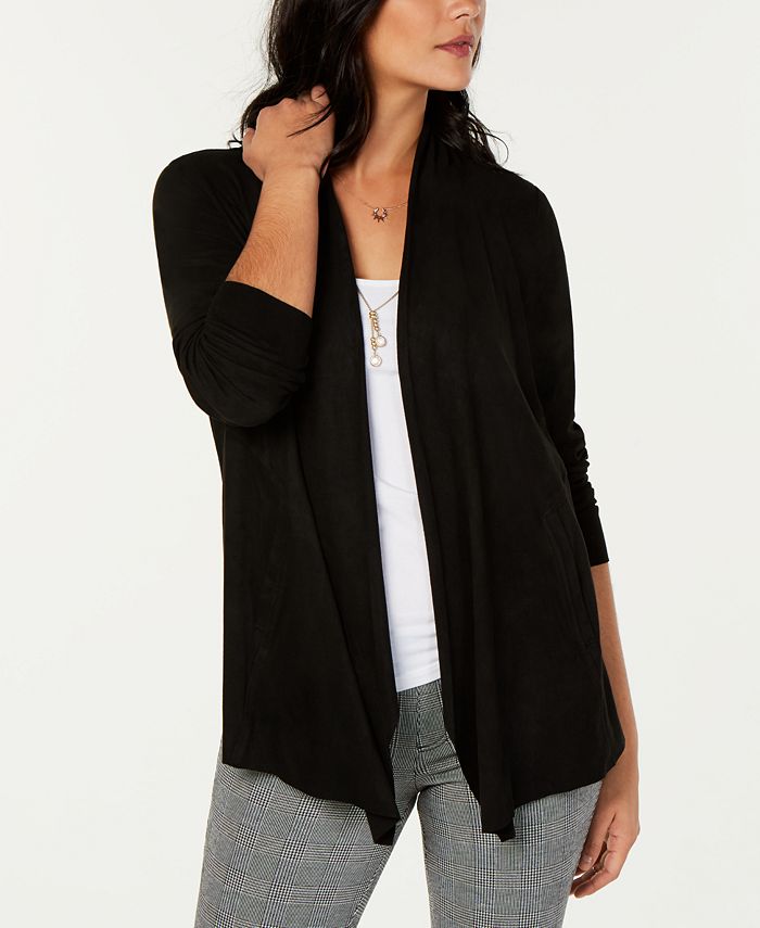 Style & Co Faux-Suede Cardigan, Created for Macy's & Reviews - Sweaters -  Women - Macy's