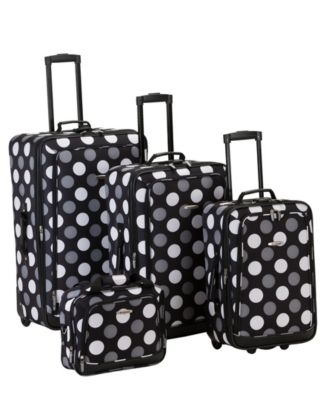 polka dot luggage set