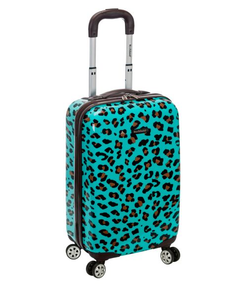 Чемодан Rockland 20" Hardside Carry-On Spinner, цвет: Синий леопардовый