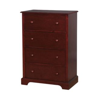 Benzara Wooden Chest With 4 Storage Drawers Cherry Brown