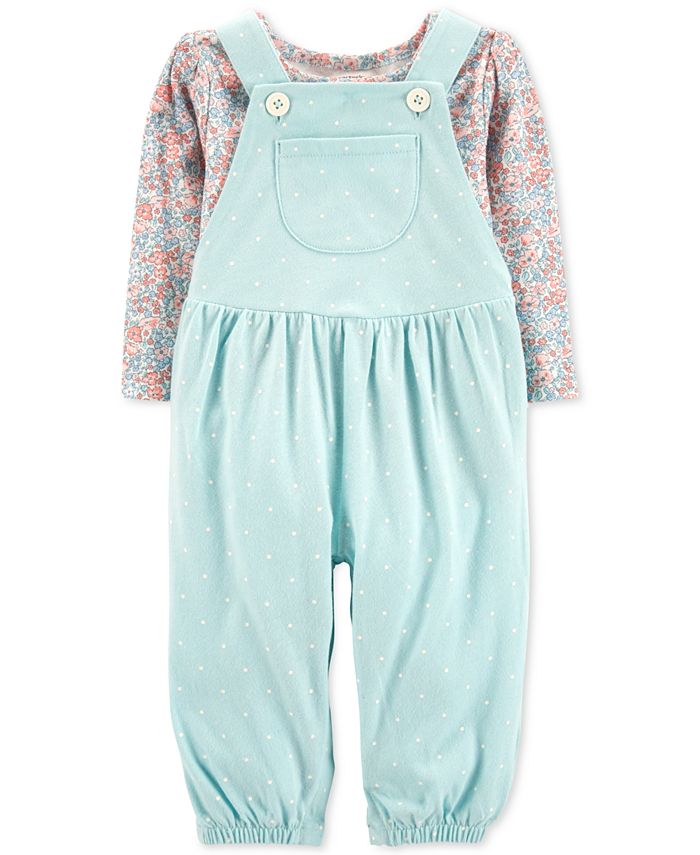 Carter's Baby Girls 2Pc. Cotton Overalls & TShirt Set Macy's