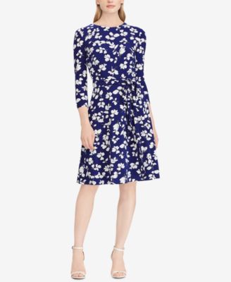 ralph lauren floral fit and flare dress