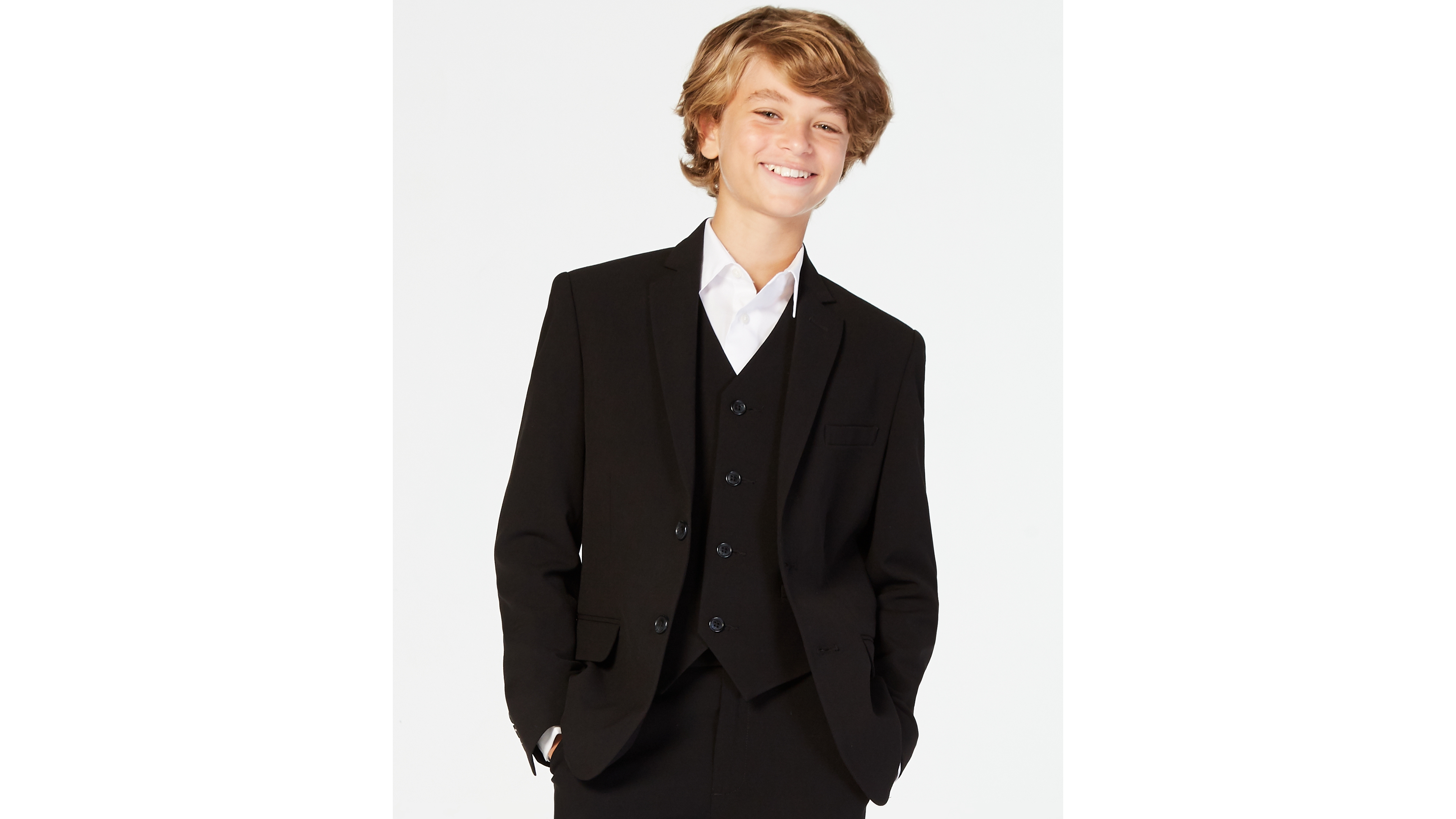 Calvin Klein Big Boys Slim Fit Stretch Suit Jacket
