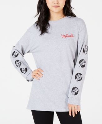 Hybrid - Juniors' Disney Minnie Mouse Long-Sleeved Graphic T-Shirt