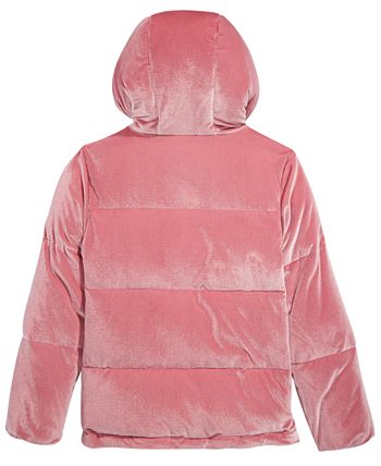 Michael kors velvet puffer jacket deals