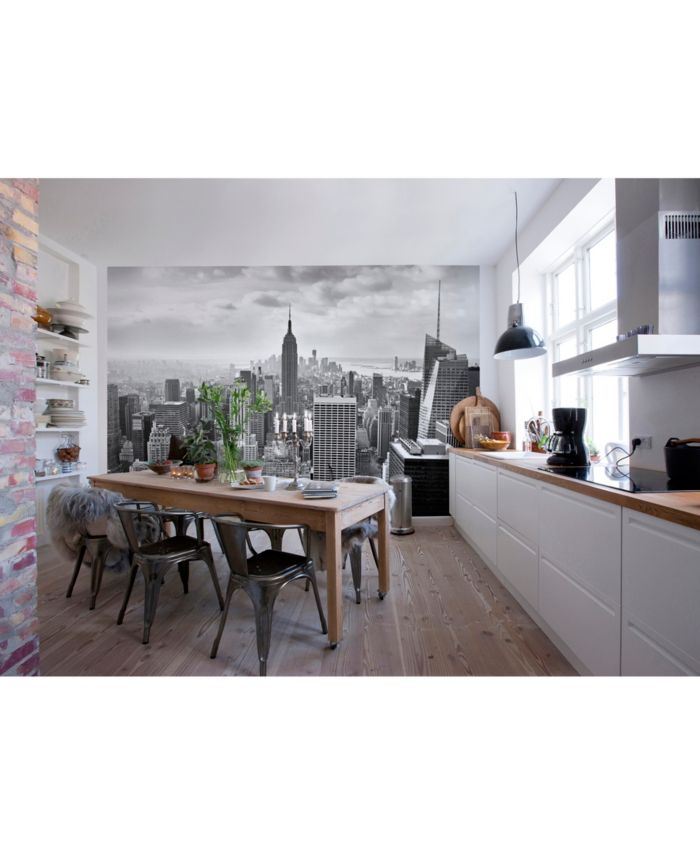 Brewster Home Fashions Nyc Black And White Wall Mural & Reviews - Wallpaper - Home Decor - Macy's