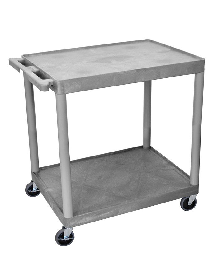 Utility Cart with Two Shelves Structural Foam Plastic