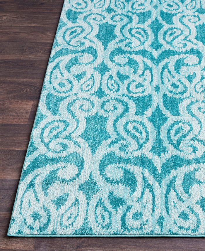 Surya CLOSEOUT! Aberdine ABE8009 Aqua 7'10" x 10'6" Area Rug Macy's