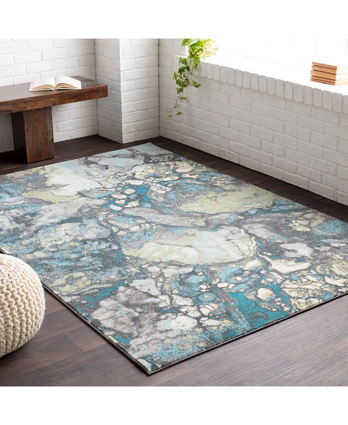 Surya - Aberdine ABE-8014 Aqua 5'2" x 7'6" Area Rug