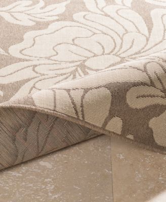 Alfresco ALF-9616 Camel 8'9" Square Area Rug, Indoor/Outdoor