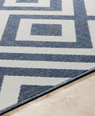 Alfresco ALF-9657 Charcoal 8'9" Round Area Rug, Indoor/Outdoor