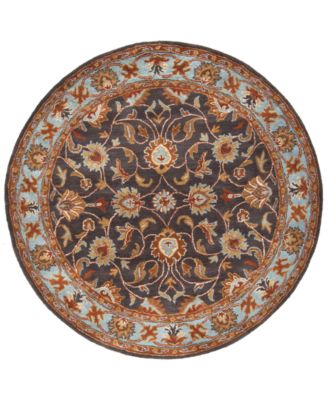 Livabliss - Caesar CAE-1004 Charcoal 4' Round Area Rug