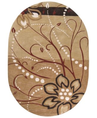 Livabliss - Athena ATH-5006 Camel 8' x 10' Oval Area Rug