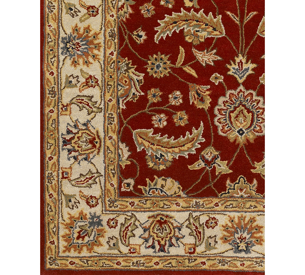 Livabliss Caesar Cae-1022Round Area Rug - Dark Red