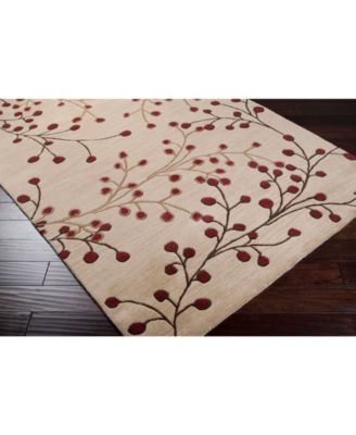 Athena ATH-5053 Burgundy 4' Round Area Rug
