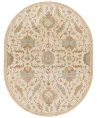 Livabliss - Caesar CAE-1166 Beige 6' x 9' Oval Area Rug