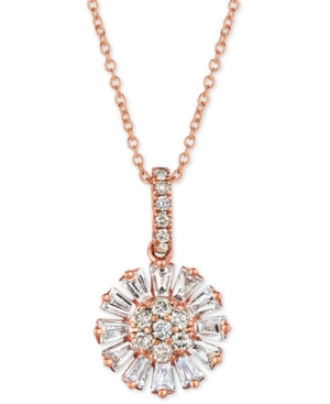 image of Le Vian Baguette Frenzy Nude and Vanilla Diamond Flower 20