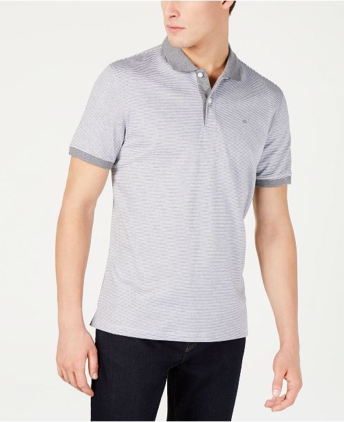 Calvin Klein Men S Liquid Touch Micro Stripe Polo Shirt Reviews