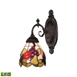 Mix-n-Match 1-Light Sconce in Tiffany Bronze - Led Offering Up To 800 Lumens (60 Watt Equivalent)