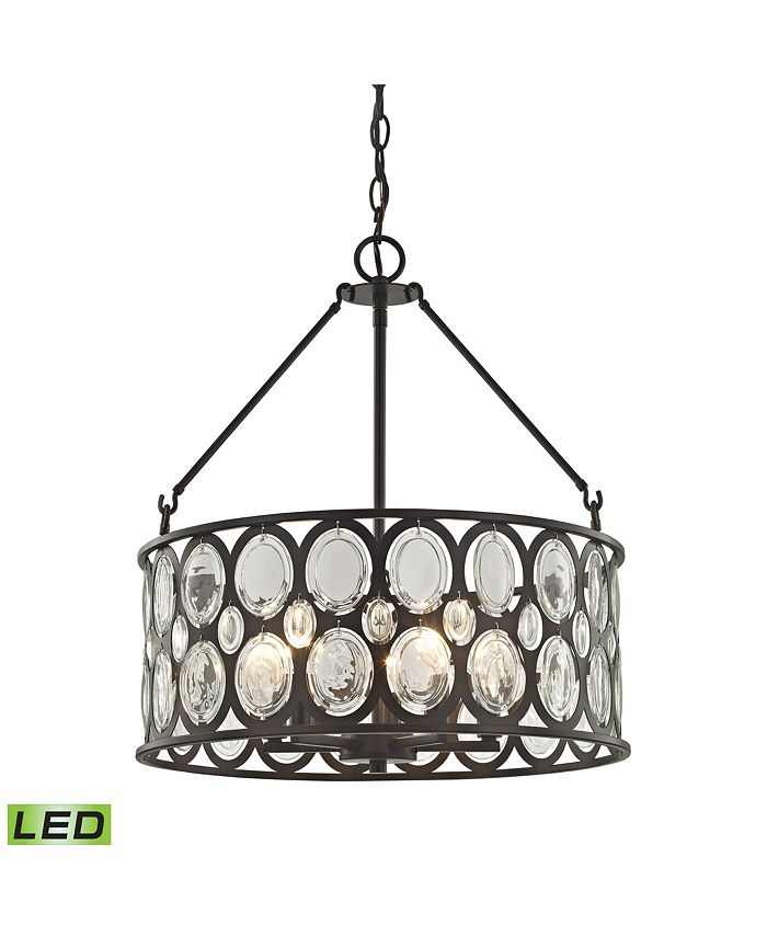 ELK Lighting Serai 5 Light Chandelier in Oil Rubbed Bronze with Clear