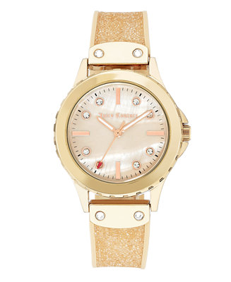 Juicy Couture Woman's 1012RMLP Silicon Strap Watch - Macy's