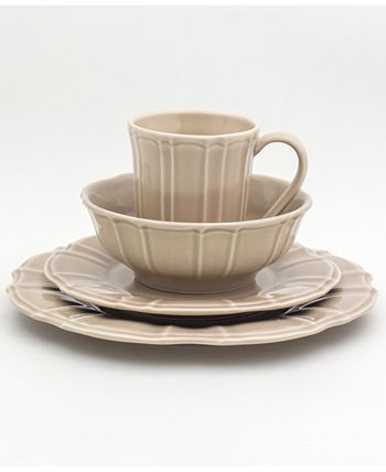 Euro Ceramica - CHLOE 16 PIECE DINNERWARE SET IN TAUPE
