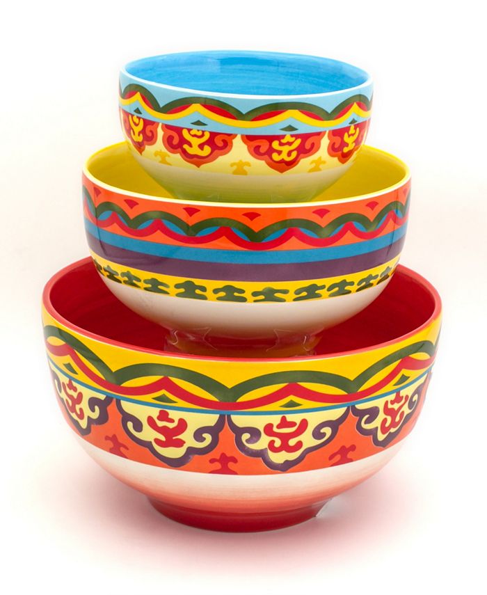 Euro Ceramica Galicia 3 Piece Mixing Bowl Set Macy's