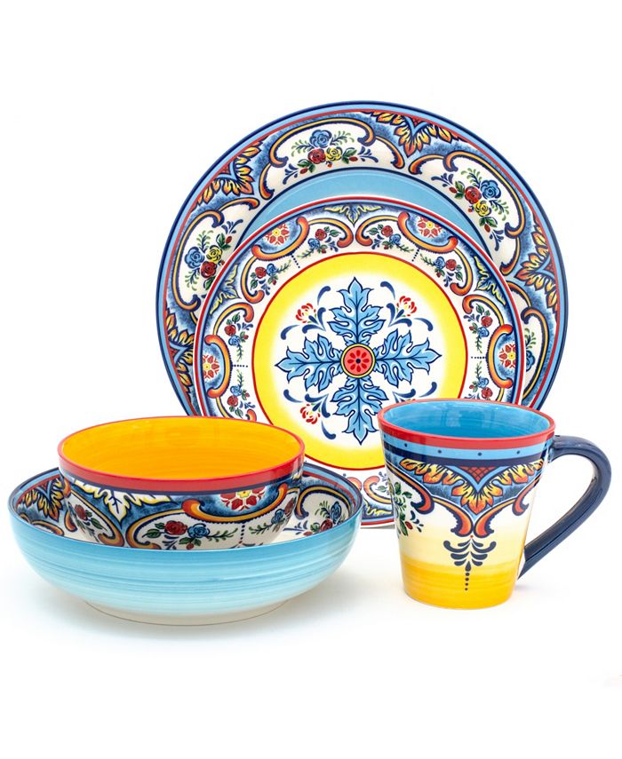 Euro Ceramica Zanzibar 20 Piece Stoneware Dinnerware Set Macy's