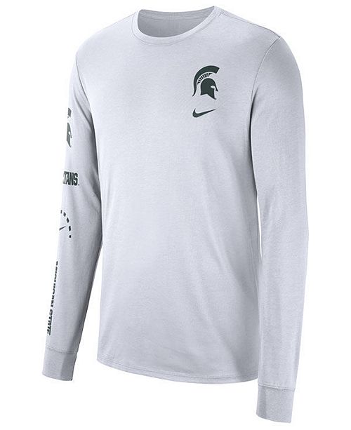 Nike Men S Michigan State Spartans Long Sleeve Basketball T Shirt Reviews Sports Fan Shop By Lids Men Macy S