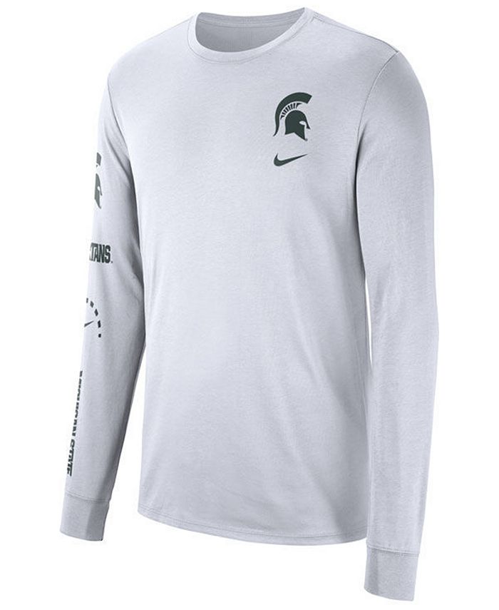 Nike Men's Michigan State Spartans Long Sleeve Basketball T-Shirt ...