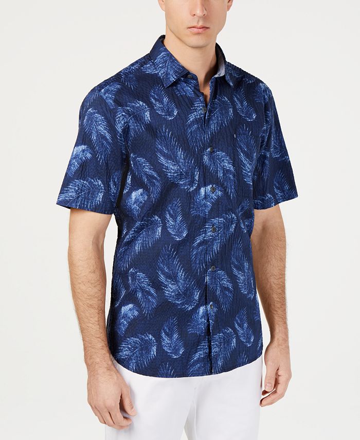 Tommy Bahama Men's Tonga Fronds Textured Palm-Print Hawaiian Shirt ...