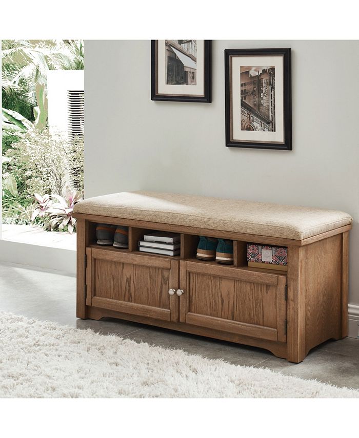 Furniture of America Budrow Two-Door Shoe Bench & Reviews - Furniture ...
