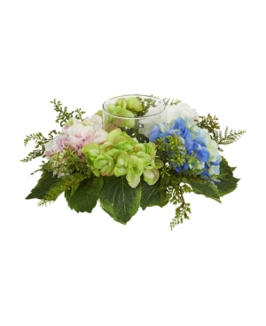 NEARLY NATURAL HYDRANGEA ARTIFICIAL CANDELABRUM 