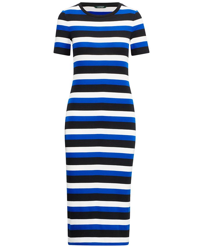 Lauren Ralph Lauren Striped Cotton Midi Dress - Macy's