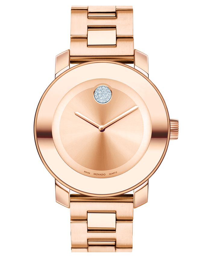 Beregning har en finger i kagen kommentar Movado Women's Swiss Bold Rose Gold Ion-Plated Stainless Steel Bracelet  Watch 36mm 3600086 & Reviews - All Fine Jewelry - Jewelry & Watches - Macy's