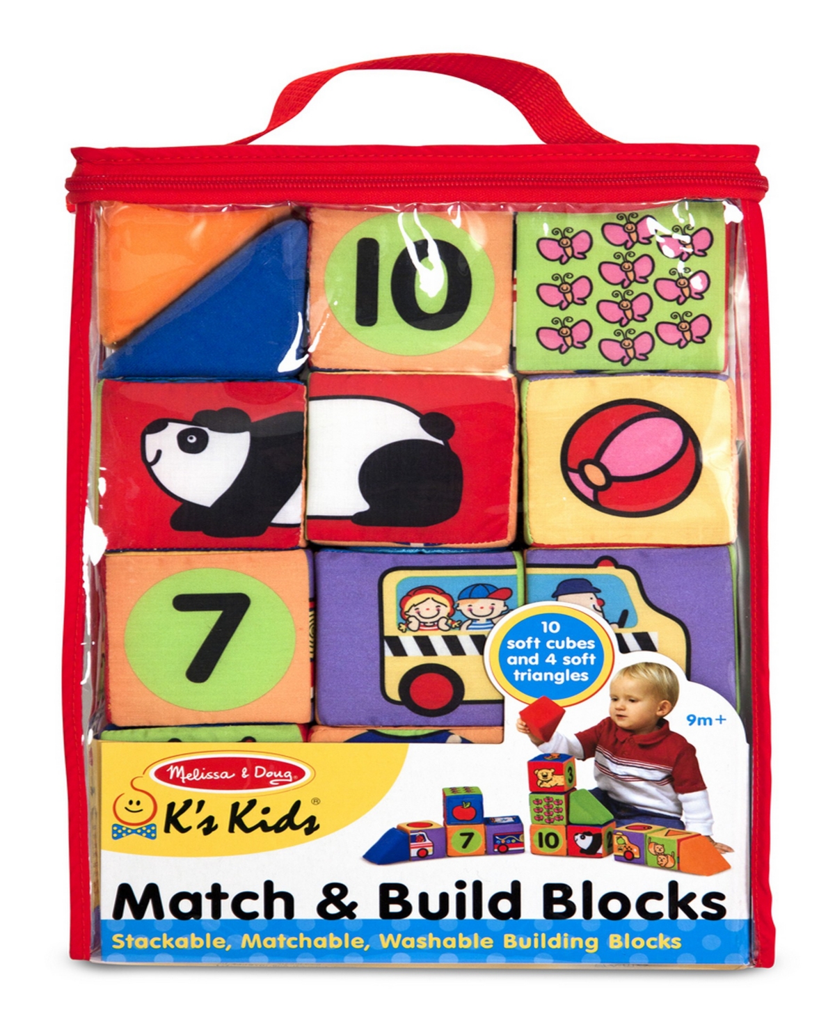 MELISSA & DOUG KIDS' MATCH & BUILD TOY BLOCKS 