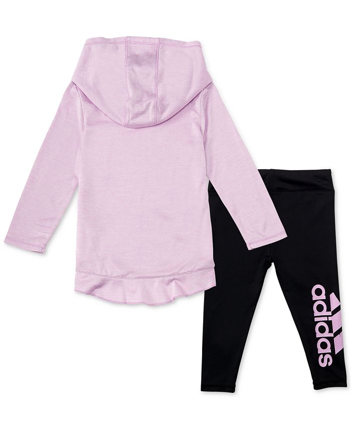 adidas Baby Girls 2-Pc. Melange Hoodie & Leggings Set & Reviews - Sets ...