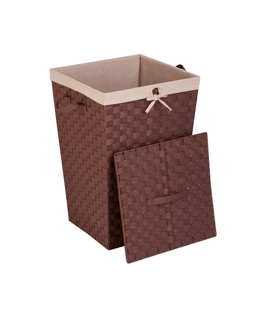 clothes hamper with lid wicker