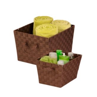 Honey Can Do Set of 2 Woven Task-It Baskets, Chocolate - Macy's