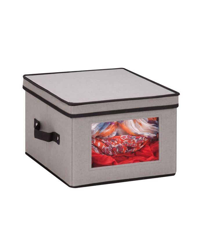 Honey Can Do 12" x 12" Window Storage Box, Gray Macy's