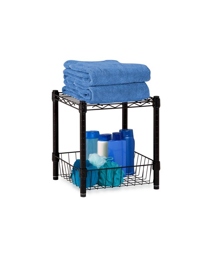 Honey Can Do Black Wire Shelf with Basket Macy's