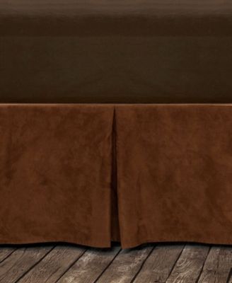 HiEnd Accents - Microfiber Suede Bedskirt, King Copper